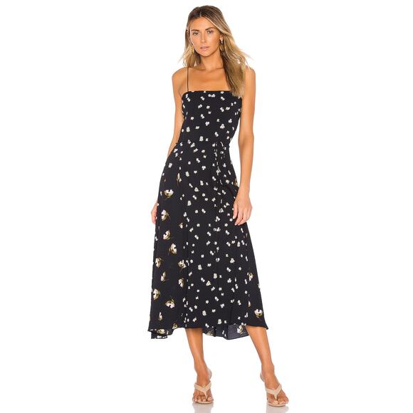 Vince Mixed Ditsy Hibiscus Dress Coastal - Picture 1 of 11